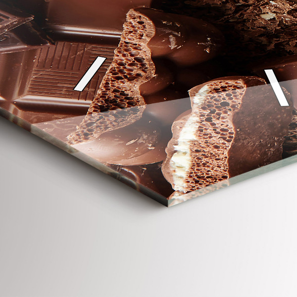 Ceas vertical de perete din sticlă Batoane de ciocolată