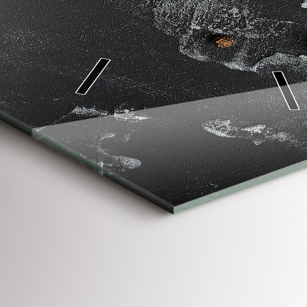 Ceas vertical de perete din sticlă Condimente pe blat