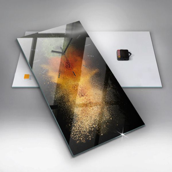 Ceas vertical de perete din sticlă Condimentele vărsate