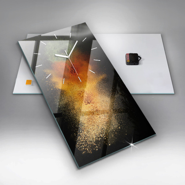 Ceas vertical de perete din sticlă Condimentele vărsate