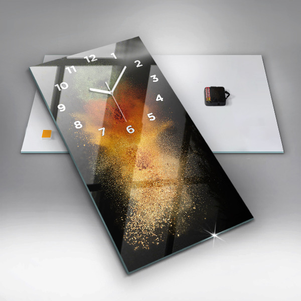 Ceas vertical de perete din sticlă Condimentele vărsate