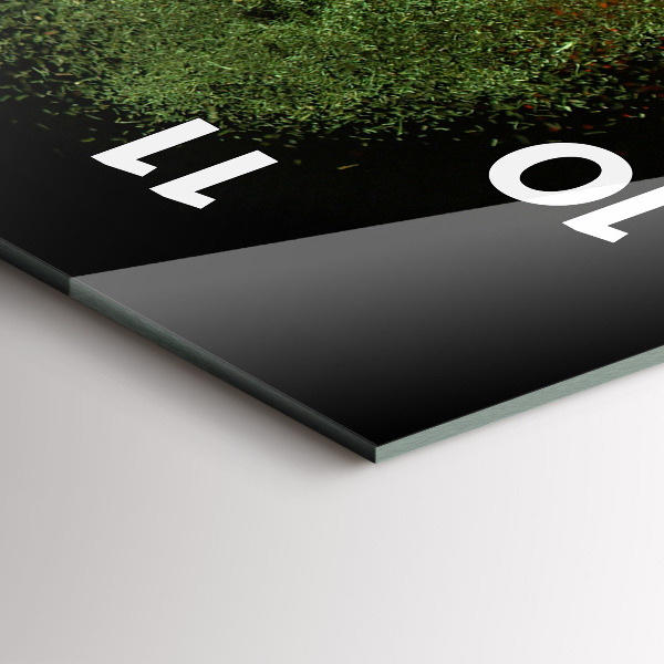 Ceas vertical de perete din sticlă Condimentele vărsate