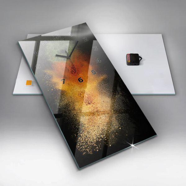 Ceas vertical de perete din sticlă Condimentele vărsate