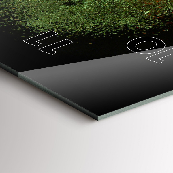 Ceas vertical de perete din sticlă Condimentele vărsate