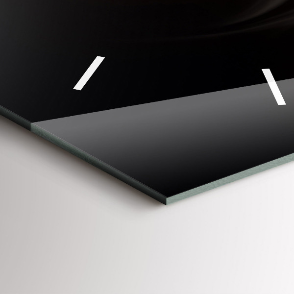 Ceas vertical de perete din sticlă O ceașcă de cafea