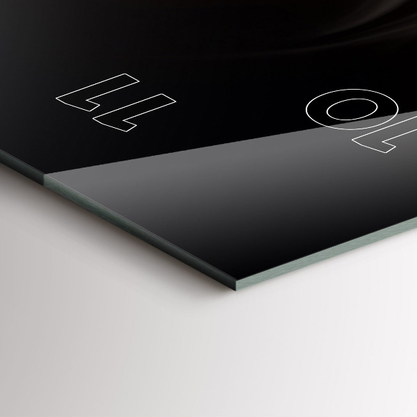 Ceas vertical de perete din sticlă O ceașcă de cafea