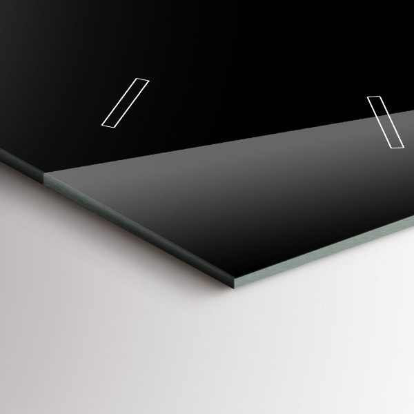 Ceas vertical de perete din sticlă Cafea neagră