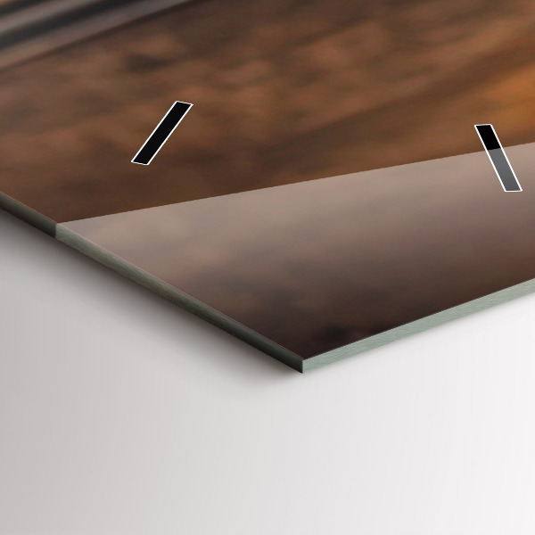 Ceas vertical de perete din sticlă O cană de cafea