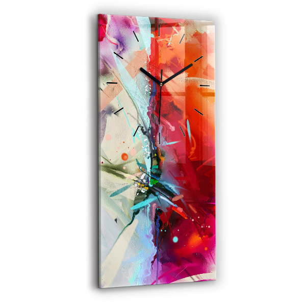 Ceas vertical de perete din sticlă Rânduri de condimente