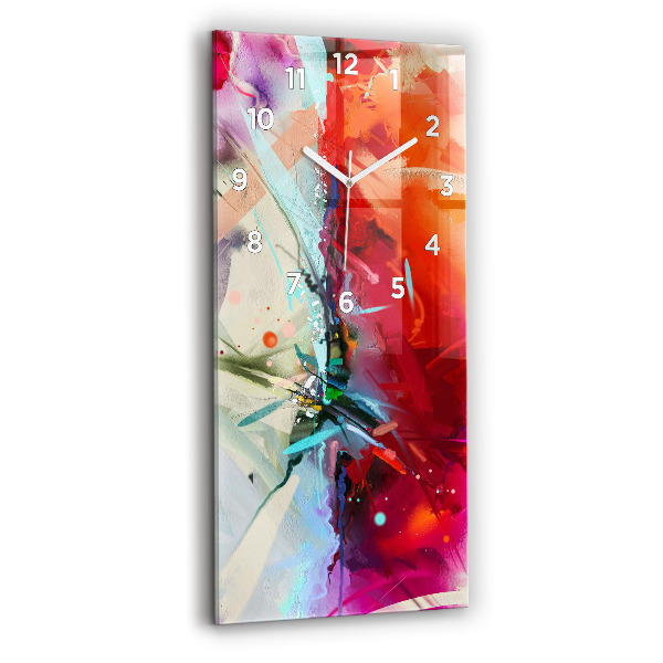 Ceas vertical de perete din sticlă Rânduri de condimente