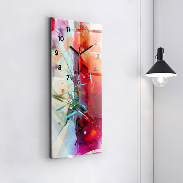 Ceas vertical de perete din sticlă Rânduri de condimente