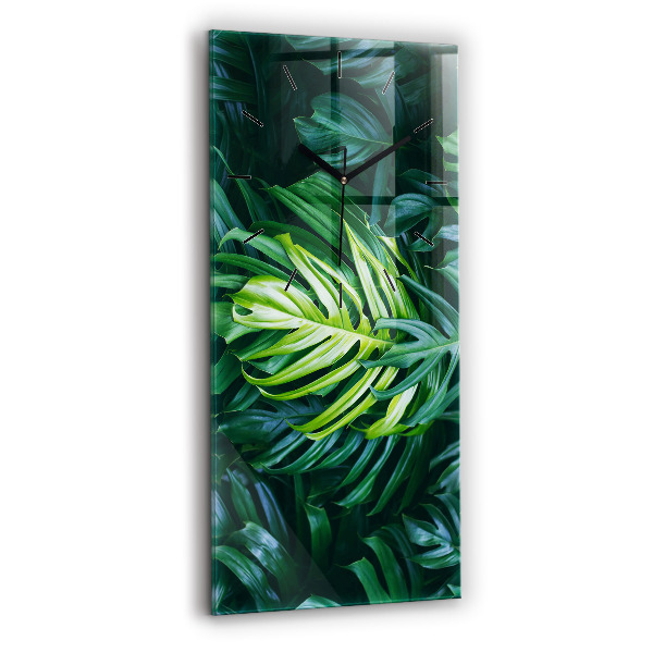 Ceas vertical de perete din sticlă Partea tropicală a naturii
