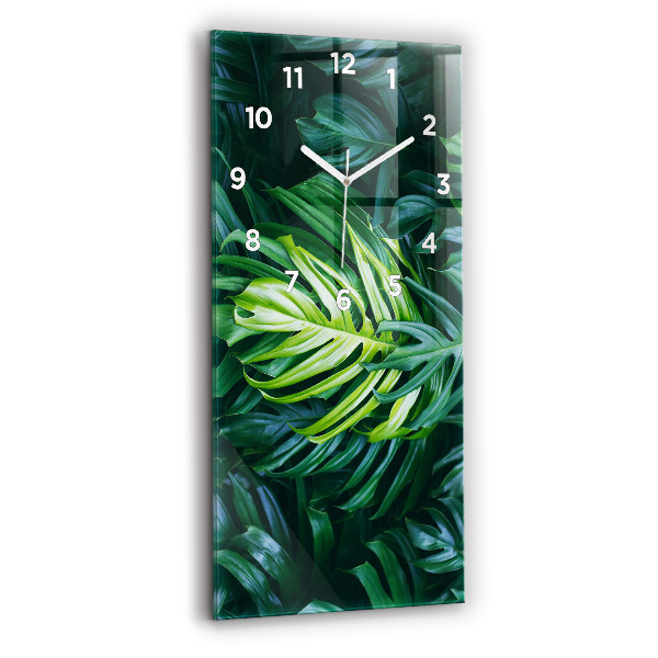 Ceas vertical de perete din sticlă Partea tropicală a naturii