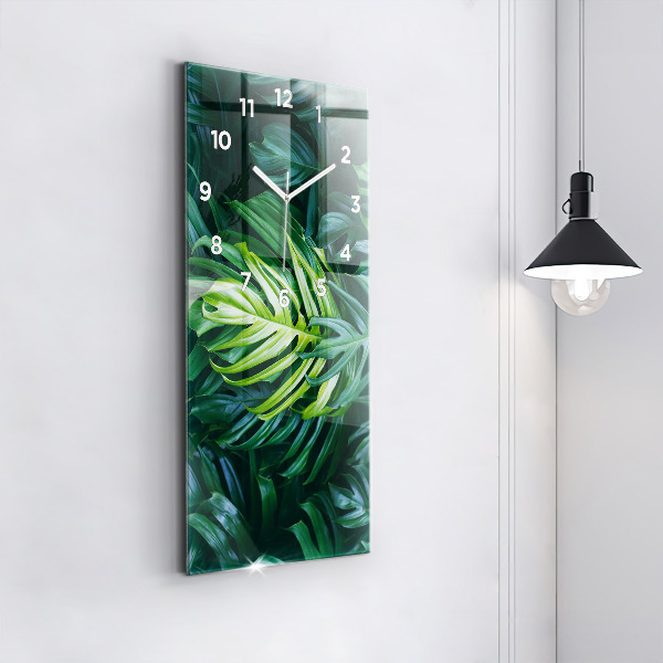 Ceas vertical de perete din sticlă Partea tropicală a naturii