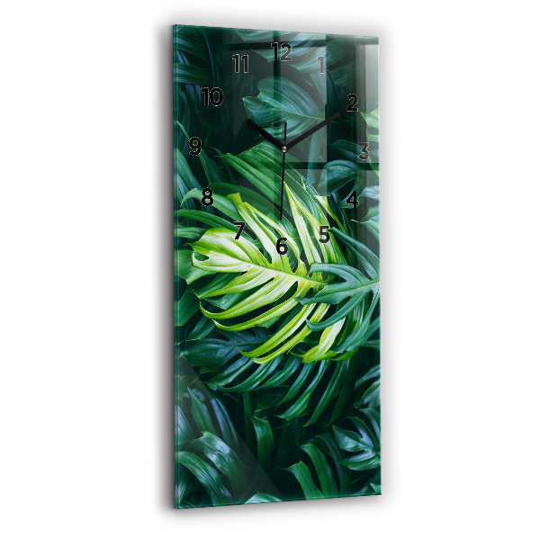 Ceas vertical de perete din sticlă Partea tropicală a naturii