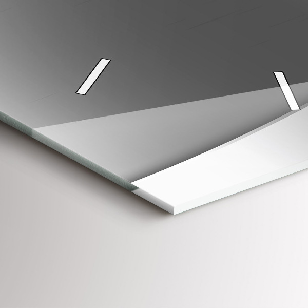 Ceas vertical de perete din sticlă Linii de argint