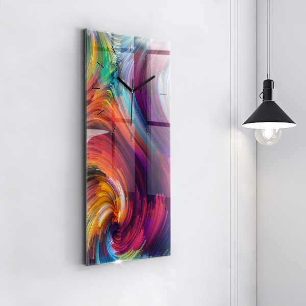 Ceas vertical de perete din sticlă Abstracția vânzării