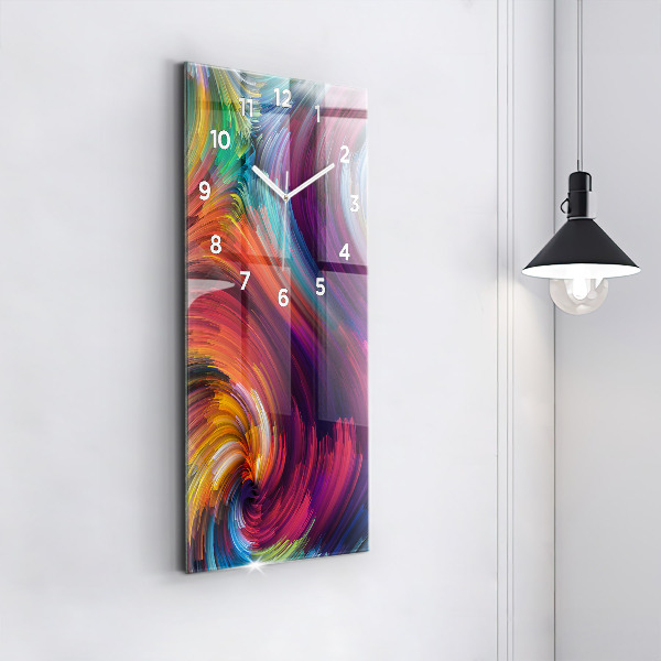Ceas vertical de perete din sticlă Abstracția vânzării