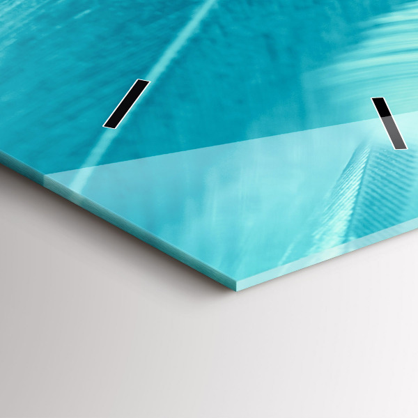 Ceas vertical de perete din sticlă Vintage verde și turcoaz