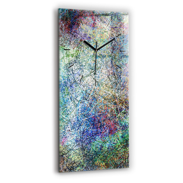 Ceas vertical de perete din sticlă Abstracția - Emoții