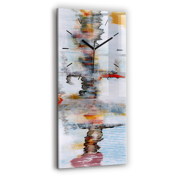 Ceas vertical de perete din sticlă Abstracția