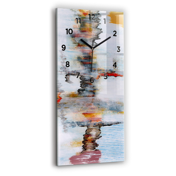 Ceas vertical de perete din sticlă Abstracția