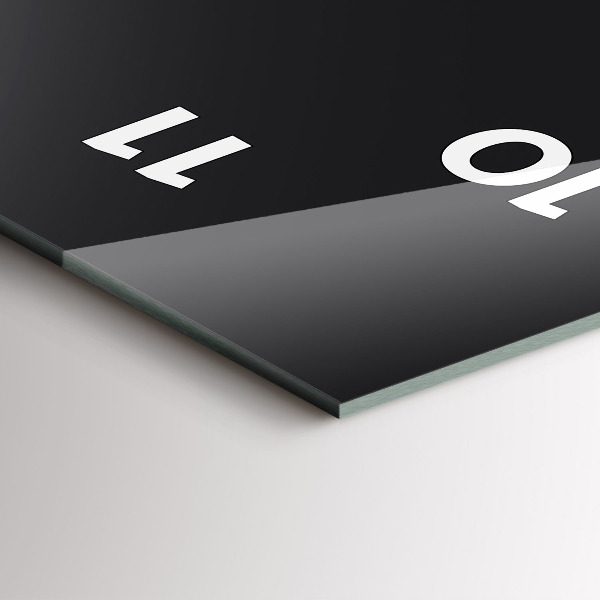 Ceas vertical de perete din sticlă Fazele lunii