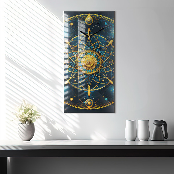 Ceas vertical de perete din sticlă Ceas horoscop