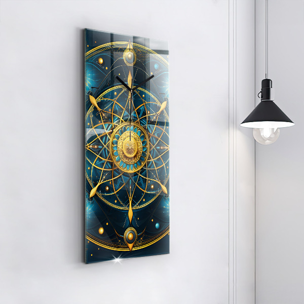 Ceas vertical de perete din sticlă Ceas horoscop