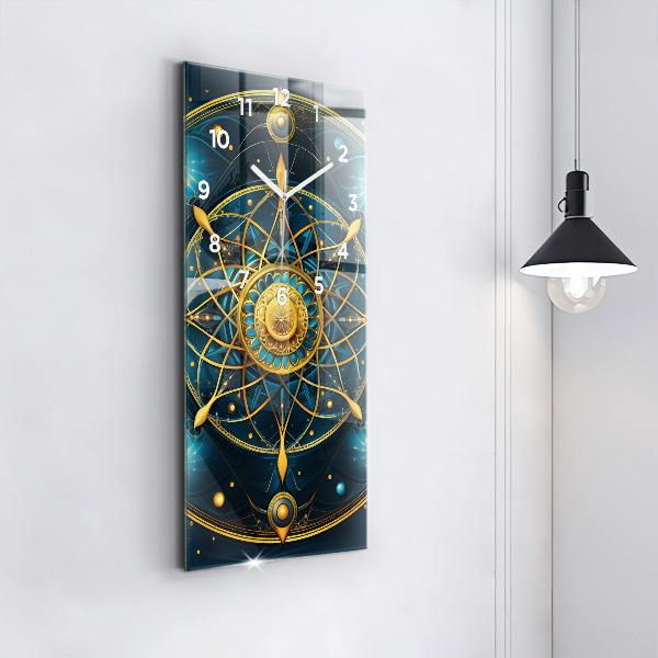 Ceas vertical de perete din sticlă Ceas horoscop