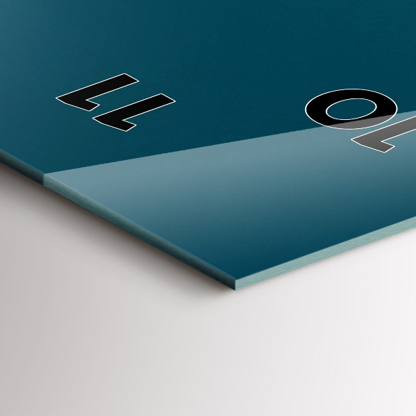 Ceas vertical de perete din sticlă Apus de soare la munte