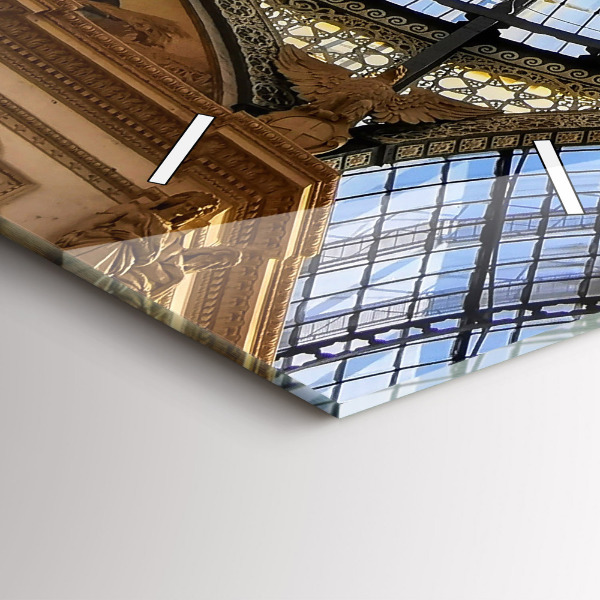Ceas vertical de perete din sticlă Mall din Milano
