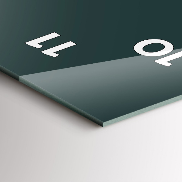 Ceas vertical de perete din sticlă Line-art al orașului Brno