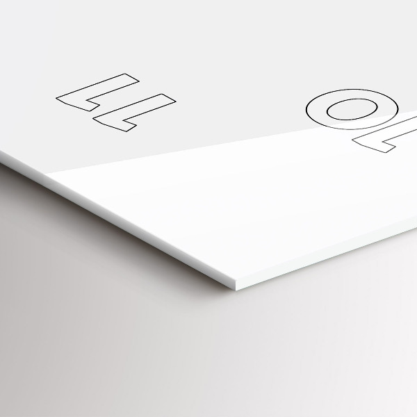 Ceas vertical de perete din sticlă Inscripția Fii tu însuți