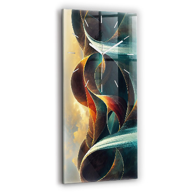 Ceas vertical de perete din sticlă Cascada curgătoare