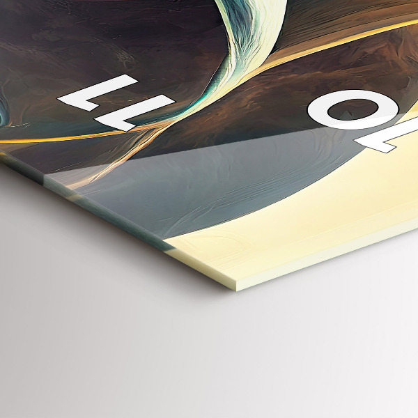 Ceas vertical de perete din sticlă Cascada curgătoare