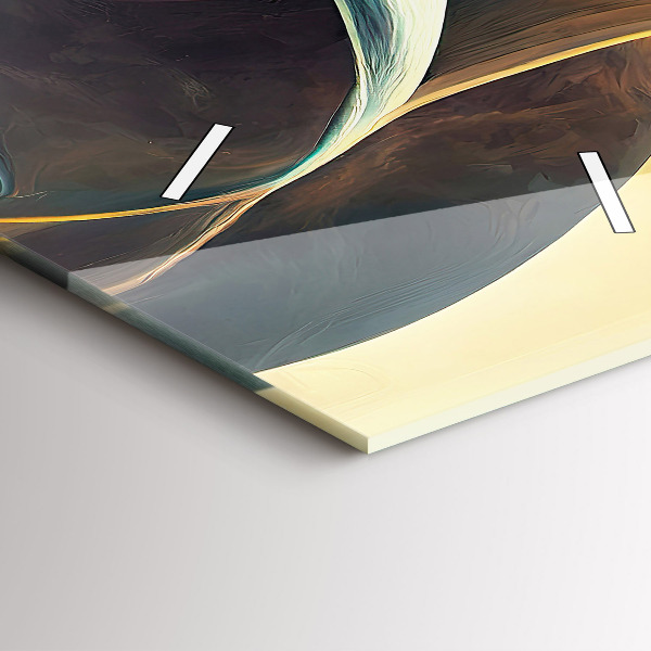 Ceas vertical de perete din sticlă Cascada curgătoare