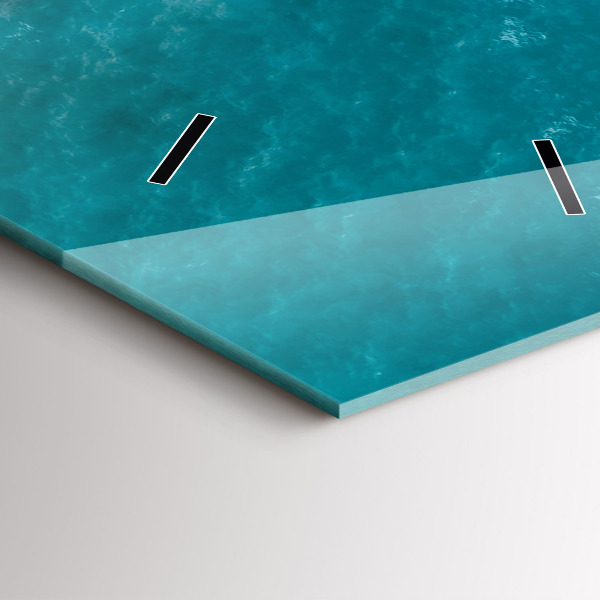 Ceas vertical de perete din sticlă Fiordurile din Costa Blanca