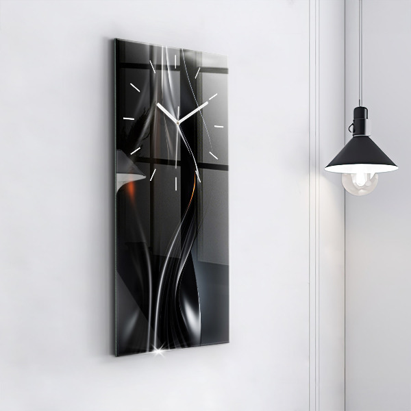 Ceas vertical de perete din sticlă Abstracția