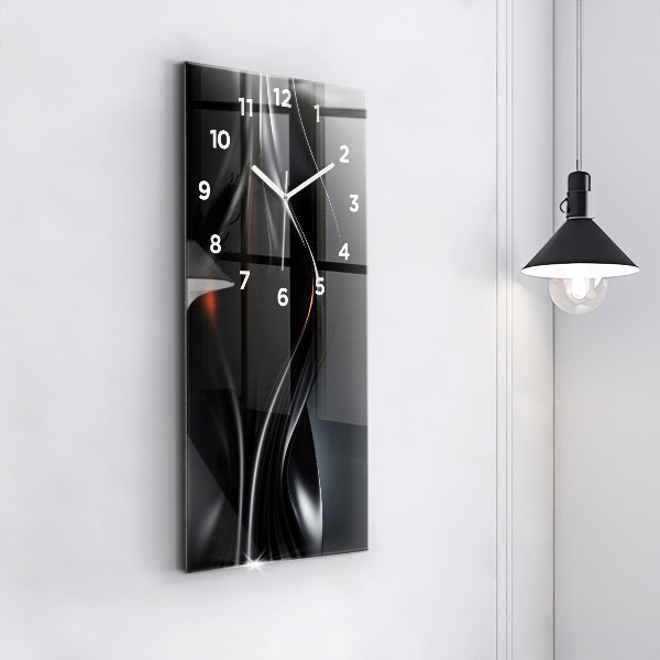 Ceas vertical de perete din sticlă Abstracția
