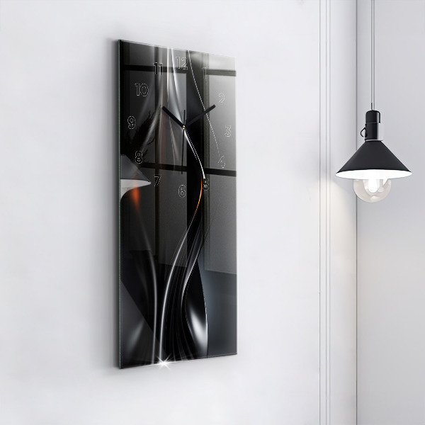 Ceas vertical de perete din sticlă Abstracția