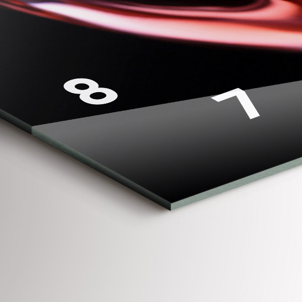 Ceas orizontale de perete din sticlă pahar de vin