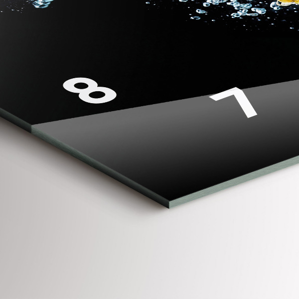 Ceas orizontale de perete din sticlă Ananas