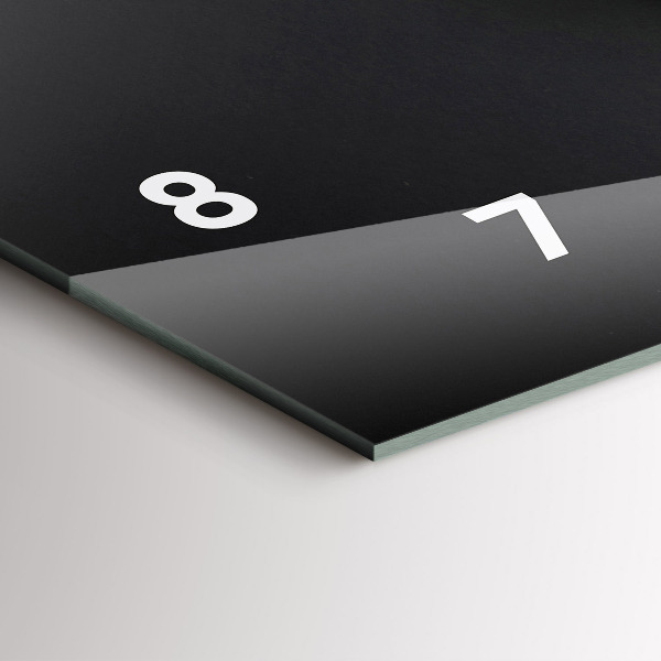 Ceas orizontale de perete din sticlă O ceașcă de cafea