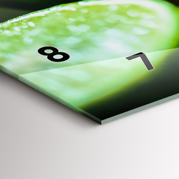 Ceas orizontale de perete din sticlă Bucăți de tei