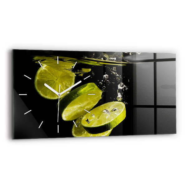 Ceas orizontale de perete din sticlă Limes