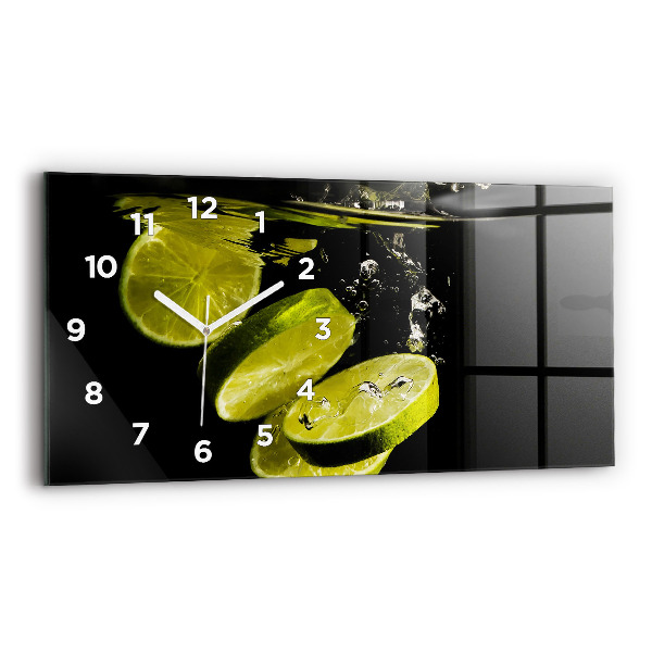 Ceas orizontale de perete din sticlă Limes