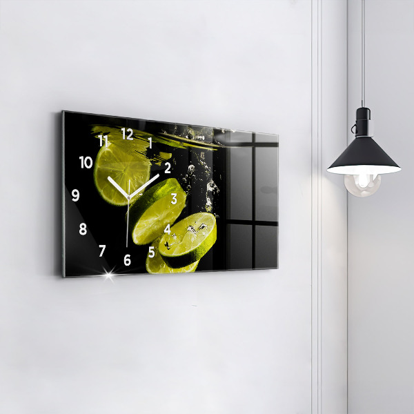 Ceas orizontale de perete din sticlă Limes