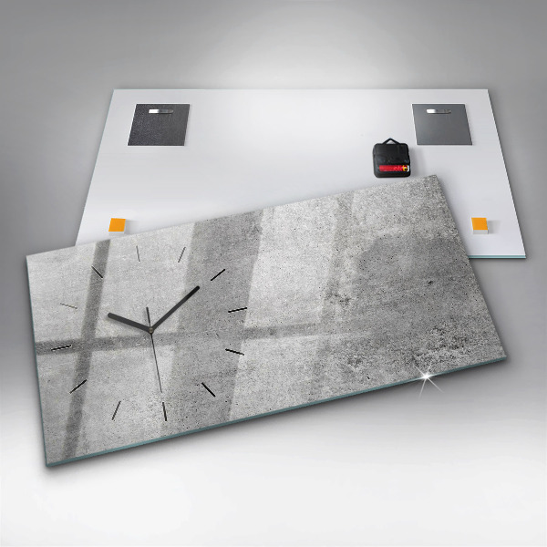 Ceas orizontale de perete din sticlă Perete brut