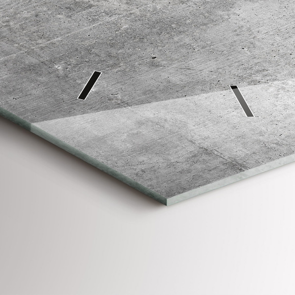 Ceas orizontale de perete din sticlă Perete brut